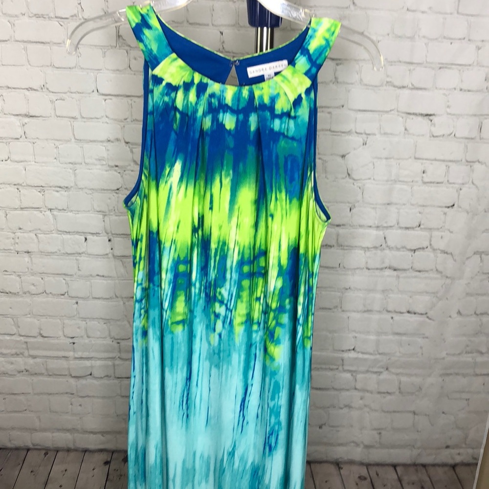 Colorful summer/spring maxi dress women’s size 10